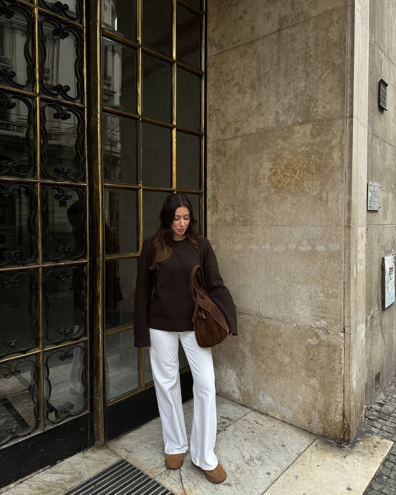 Matilda Suede Dark Chocolate bag