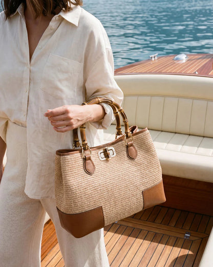 Bamboo Babe Cognac Rafia