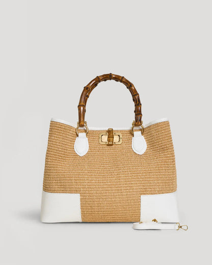 Bamboo Babe White Rafia