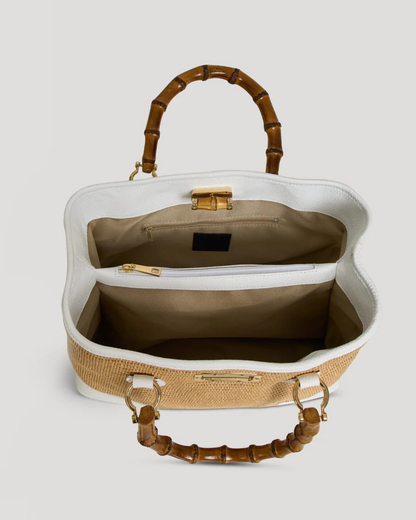 Bamboo Babe White Rafia